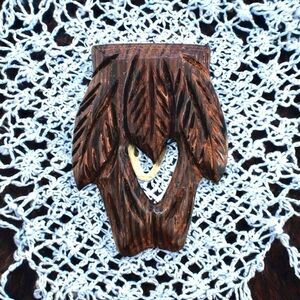 Vintage Brown Tree Bark Scarf Clip Scarf Slides Tee Shirt Clips Accessory